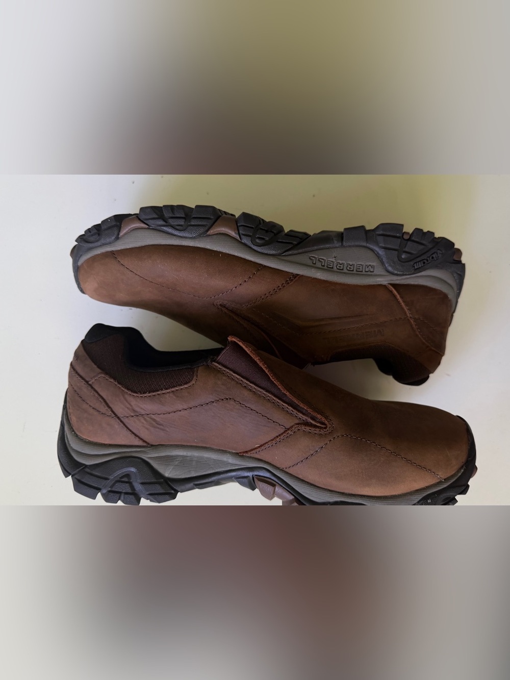 Merrell Mens Size 9.5W Moab Adventure Moc Dark Earth Hiking Shoes J91837W